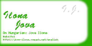 ilona jova business card